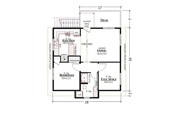 Farmhouse Floor Plan - Upper Floor Plan #1099-2