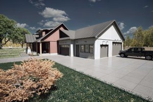 Exterior - Other Elevation 1 for Barndominium House Plan #1101-22 - 3 bed, 4.5 bath