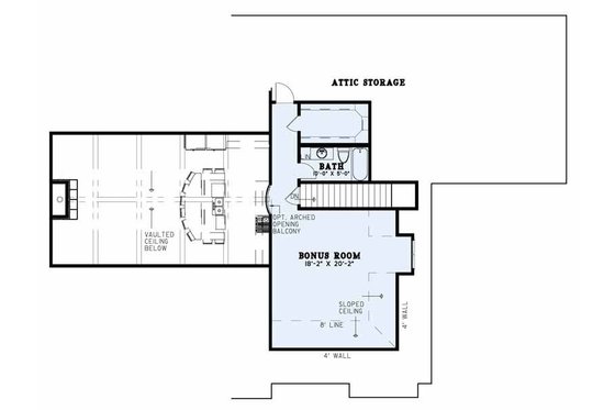 Floor Plan - Upper Floor for Country House Plan #17-2608 - 4 bed, 4.5 bath