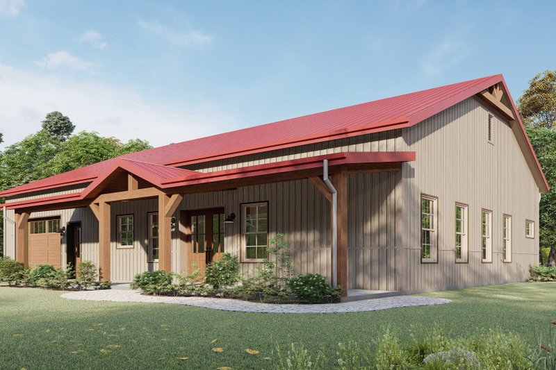 Home Plan - Exterior - Other Elevation for Barndominium House Plan #1092-32 - 3 bed, 2 bath