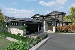 Modern Exterior - Front Elevation Plan #1101-9