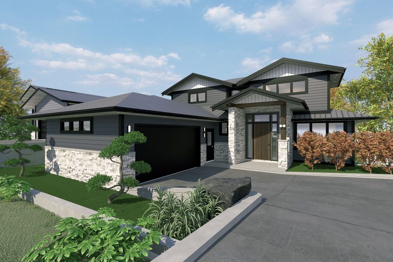 Modern Style House Plan - 4 Beds 3.5 Baths 2849 Sq/Ft Plan #1101-9