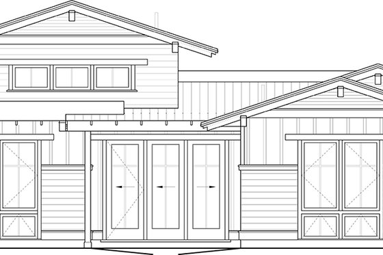 Exterior - Rear Elevation for Craftsman House Plan #895-26 - 3 bed, 2.5 bath