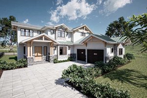 House Blueprint - Craftsman Exterior - Front Elevation Plan #1101-50