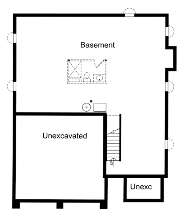 Home Plan - Traditional Floor Plan - Lower Floor Plan #46-493