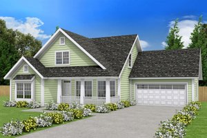 Farmhouse Exterior - Front Elevation Plan #513-2075