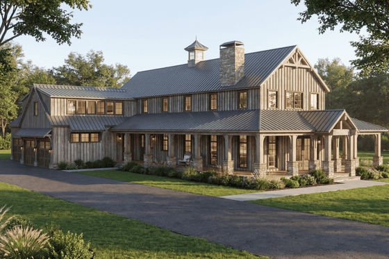Exterior - Other Elevation 3 for Farmhouse House Plan #923-496 - 4 bed, 4.5 bath