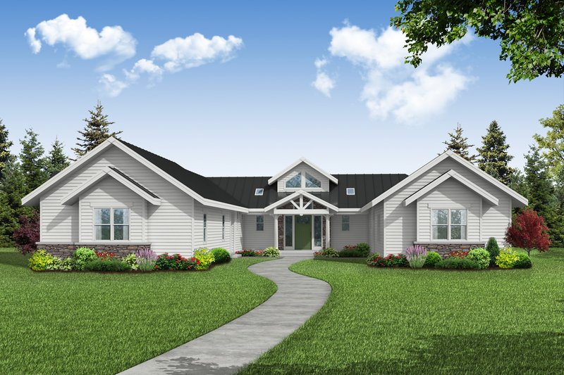 Ranch Style House Plan - 2 Beds 2 Baths 2383 Sq/Ft Plan #124-1301