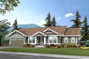 Craftsman Exterior - Front Elevation Plan #132-101