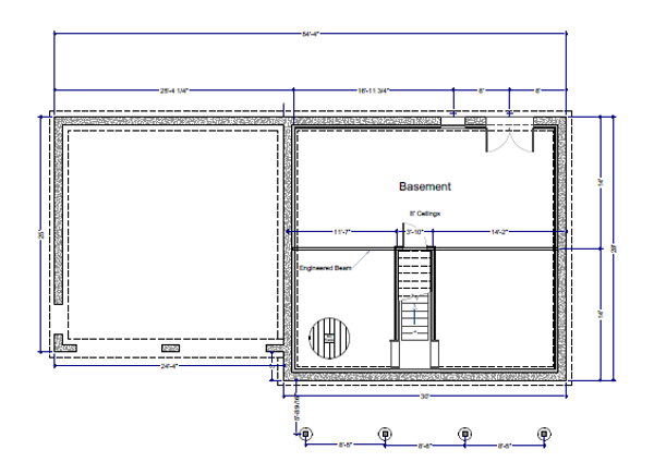 Craftsman Floor Plan - Lower Floor Plan #1116-22