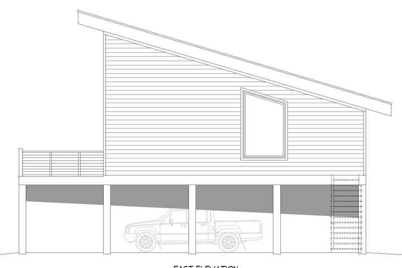 Architectural House Design - Exterior - Other Elevation 1 for Beach House Plan #932-911 - 2 bed, 1 bath