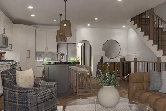 Interior - Family Room 1 for Cottage House Plan #455-348 - 4 bed, 4.5 bath