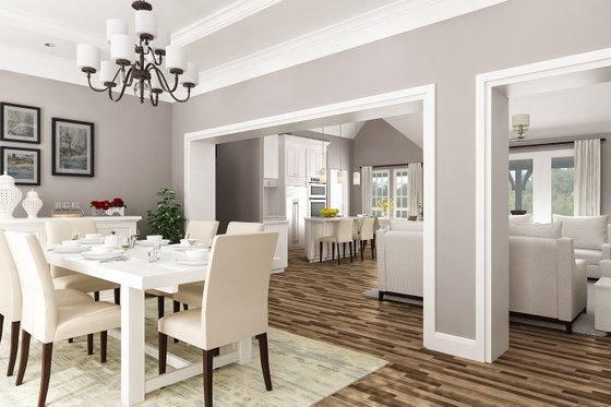 Interior - Dining Room for Craftsman House Plan #45-587 - 3 bed, 2.5 bath