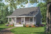 Country Style House Plan - 1 Beds 1 Baths 600 Sq/Ft Plan #21-206 