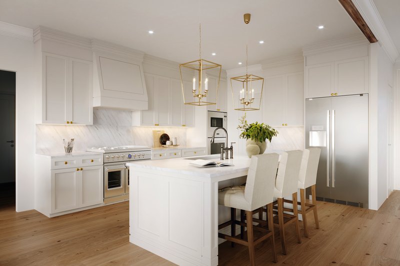 House Design - Interior - Kitchen for Farmhouse House Plan #1117-23 - 3 bed, 3 bath