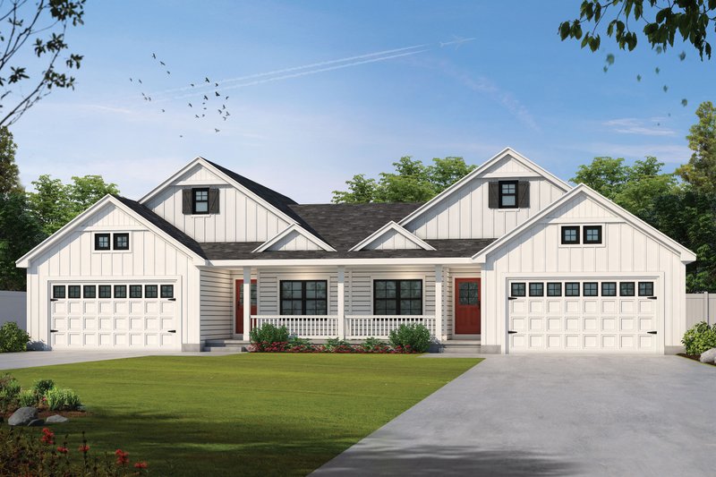 Architectural House Design - Craftsman Exterior - Front Elevation Plan #20-2435