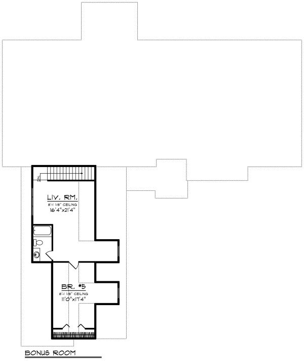 Craftsman Floor Plan - Upper Floor Plan #70-1282