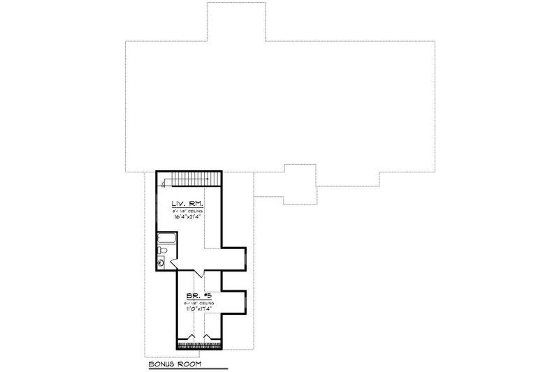 Dream House Plan - Floor Plan - Upper Floor for Craftsman House Plan #70-1282 - 5 bed, 4 bath