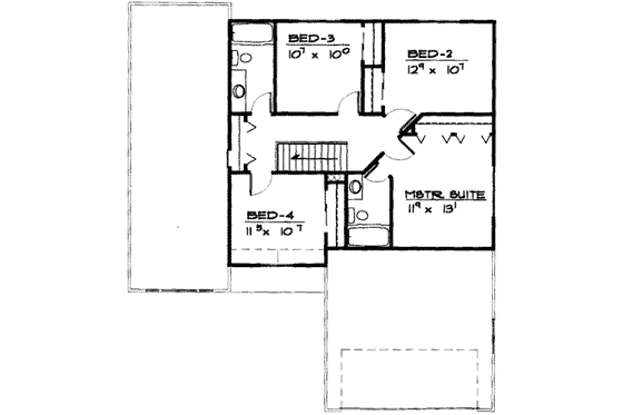 Floor Plan - Upper Floor for Traditional House Plan #308-118 - 5 bed, 3.5 bath