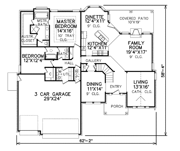 Traditional Floor Plan - Main Floor Plan #65-490