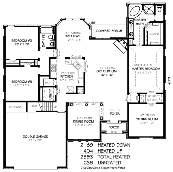Traditional Floor Plan - Main Floor Plan #424-309