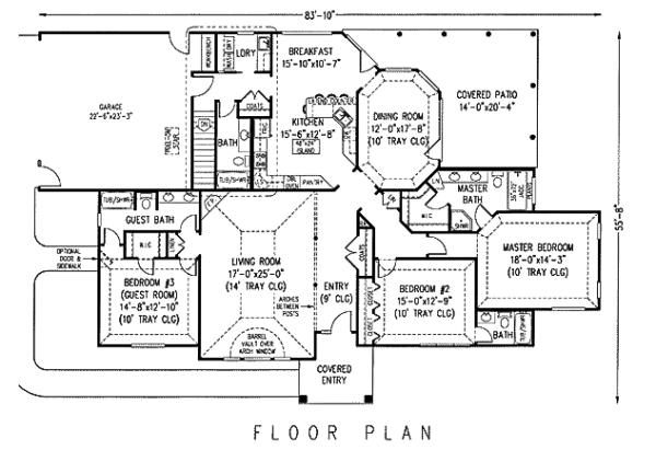 European Floor Plan - Main Floor Plan #11-113