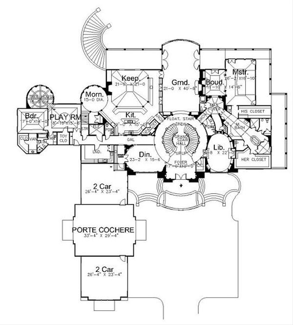 Home Plan - European Floor Plan - Main Floor Plan #119-303