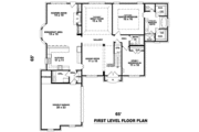 European Style House Plan - 3 Beds 3 Baths 3168 Sq/Ft Plan #81-1150 