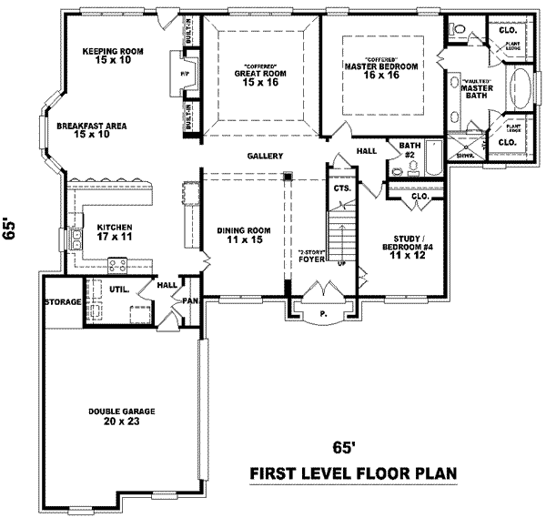 European Floor Plan - Main Floor Plan #81-1150