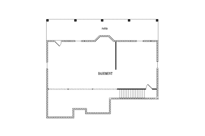 Home Plan - Floor Plan - Lower Floor for Mediterranean House Plan #1-327 - 3 bed, 2 bath