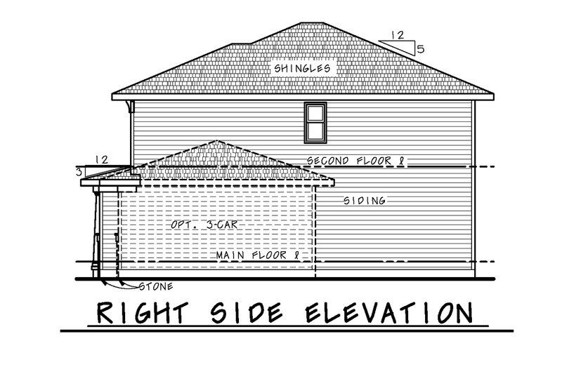 Home Plan - Exterior - Other Elevation 1 for Craftsman House Plan #20-2453 - 4 bed, 2.5 bath