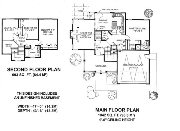 Dream House Plan - Floor Plan - Main Floor for Craftsman House Plan #1100-155 - 4 bed, 2.5 bath