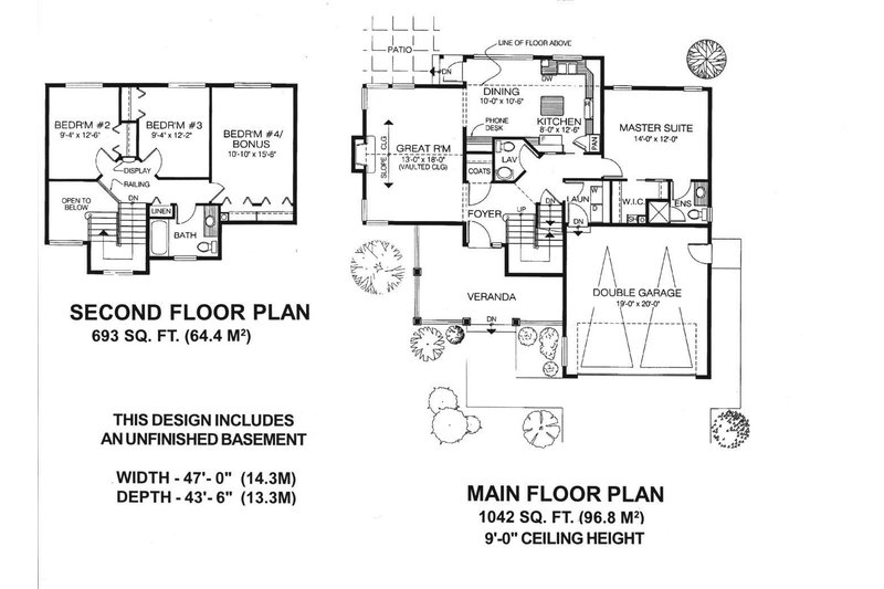 Dream House Plan - Floor Plan - Main Floor for Craftsman House Plan #1100-155 - 4 bed, 2.5 bath