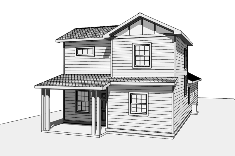 House Design - Exterior - Other Elevation for Contemporary House Plan #1099-16 - 2 bed, 2 bath