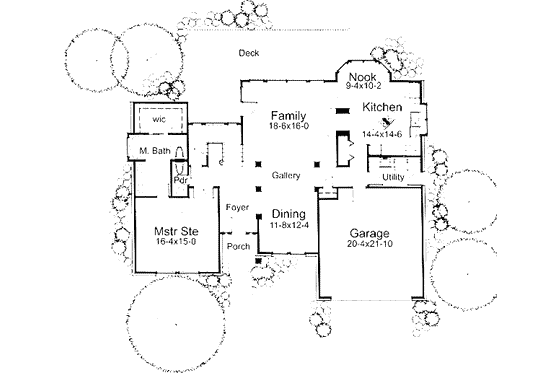 Floor Plan - Main Floor for Traditional House Plan #120-114 - 4 bed, 4 bath