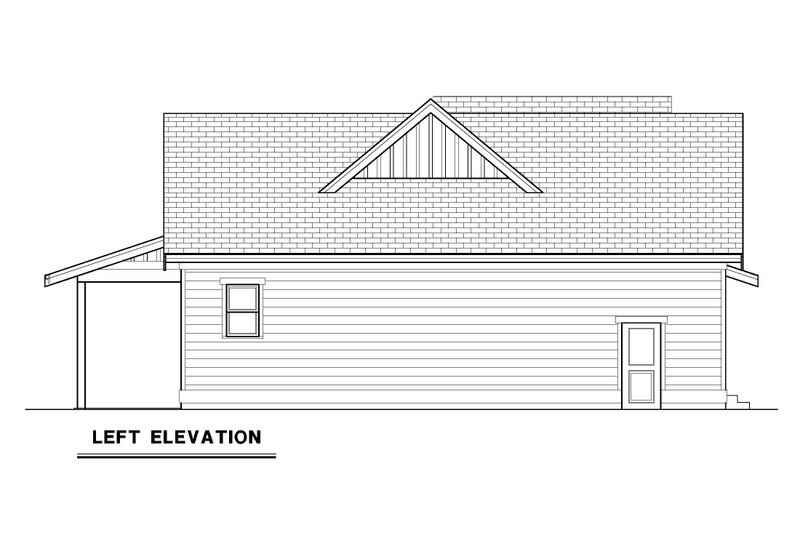 House Plan Design - Exterior - Other Elevation 1 for Craftsman House Plan #1070-206 - 3 bed, 2 bath