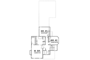 Floor Plan - Upper Floor for Traditional House Plan #50-117 - 3 bed, 2.5 bath