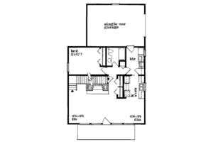 Floor Plan - Main Floor for Cottage House Plan #47-108 - 4 bed, 2 bath