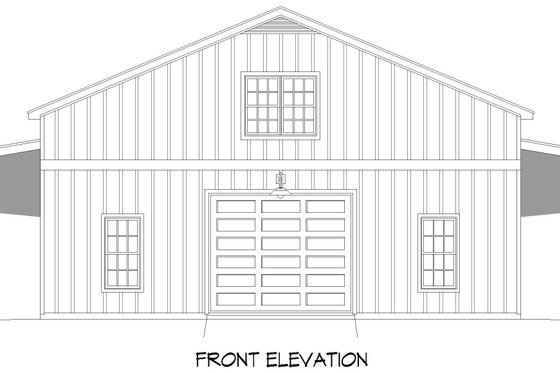 Exterior - Front Elevation 3 for Country House Plan #932-994, 1 bath