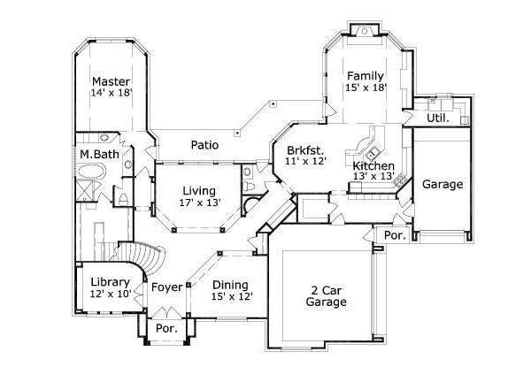 European Floor Plan - Main Floor Plan #411-747