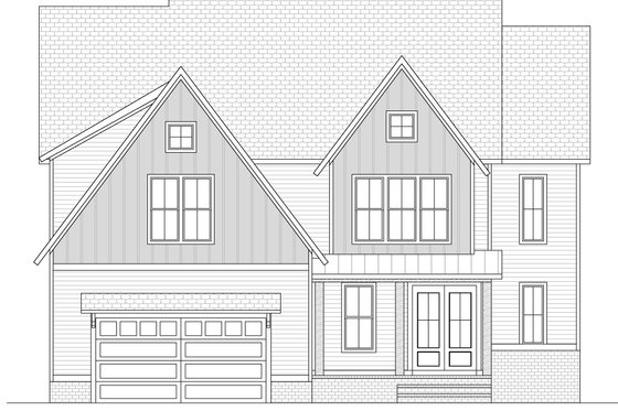 Exterior - Front Elevation 3 for Craftsman House Plan #1080-21 - 5 bed, 4.5 bath