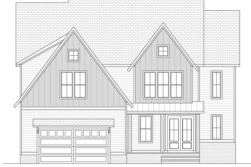 House Blueprint - Exterior - Front Elevation 3 for Craftsman House Plan #1080-21 - 5 bed, 4.5 bath