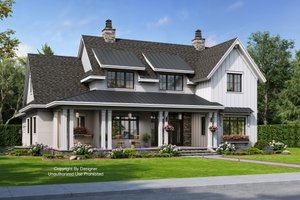 Exterior - Front Elevation 3 for Farmhouse House Plan #51-1153 - 4 bed, 4.5 bath