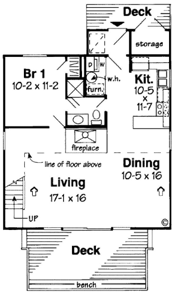 Contemporary Floor Plan - Main Floor Plan #312-602