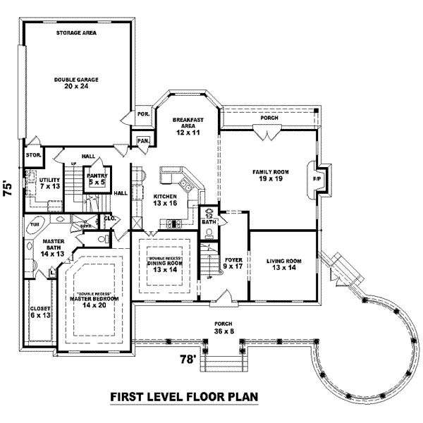 European Floor Plan - Main Floor Plan #81-1568