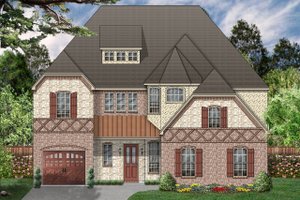 Dream House Plan - European Exterior - Front Elevation Plan #84-466