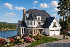House Blueprint - Exterior - Front Elevation for Farmhouse House Plan #928-417 - 3 bed, 3 bath