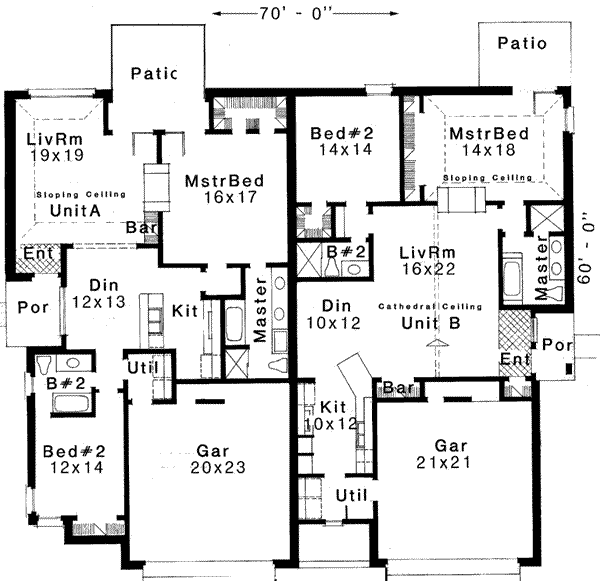European Floor Plan - Main Floor Plan #310-104