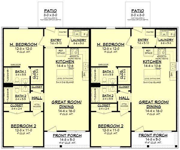 Home Plan - Ranch Floor Plan - Main Floor Plan #430-382