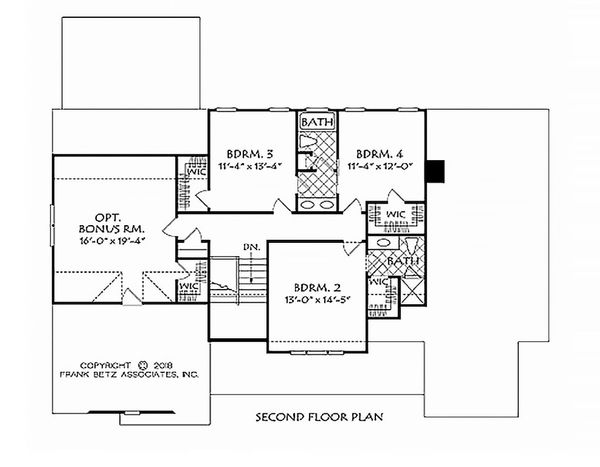 Farmhouse Floor Plan - Upper Floor Plan #927-987